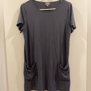 J. Jill Dark Grey‎ Pocket Tunic Tee Shirt Sz S (NWOT)